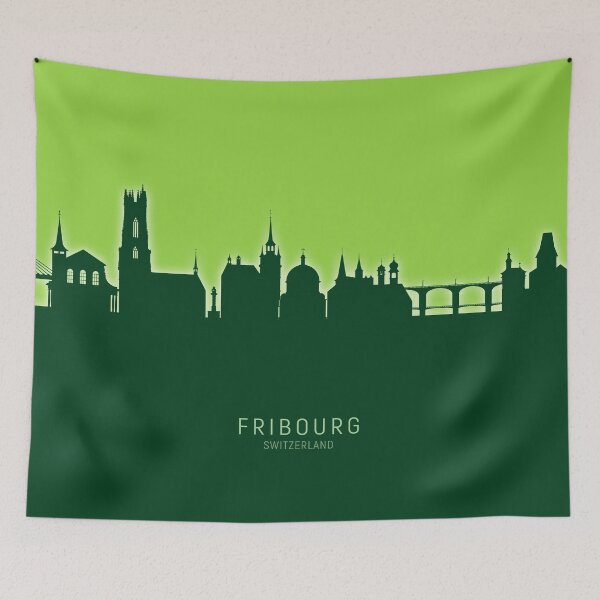 Item preview, Fribourg Switzerland Skyline designed and sold by ArtPrints.