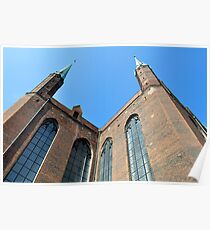 Gothic basilica, Poland. Poster