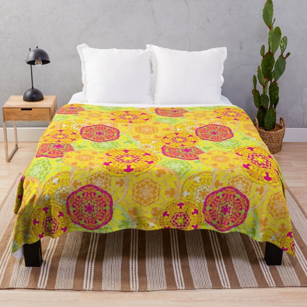 Item preview, Yoga colourful Pink Yellow Mandala  pattern design designed and sold by Ienso.