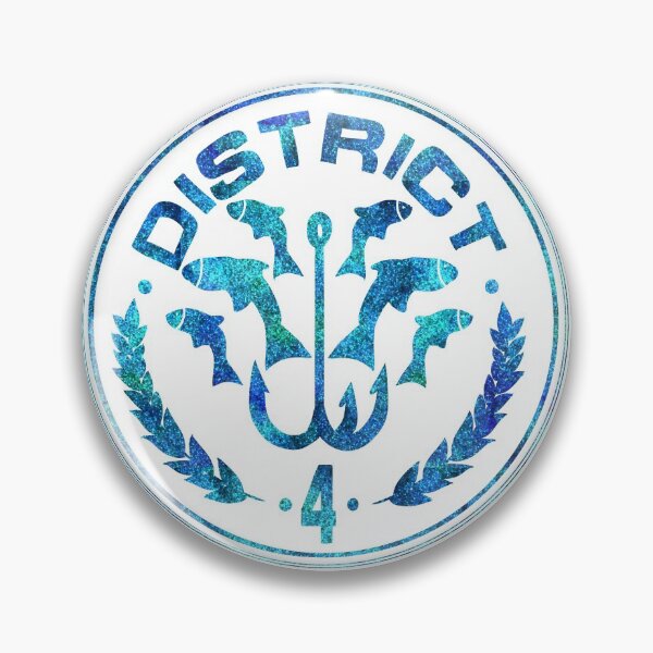 Item preview, Hunger Games District 4 Blue Glitter designed and sold by Carla Perry.