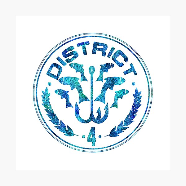 Item preview, Hunger Games District 4 Blue Glitter designed and sold by Carla Perry.