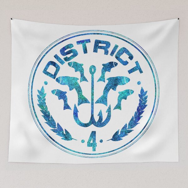 Item preview, Hunger Games District 4 Blue Glitter designed and sold by Carla Perry.