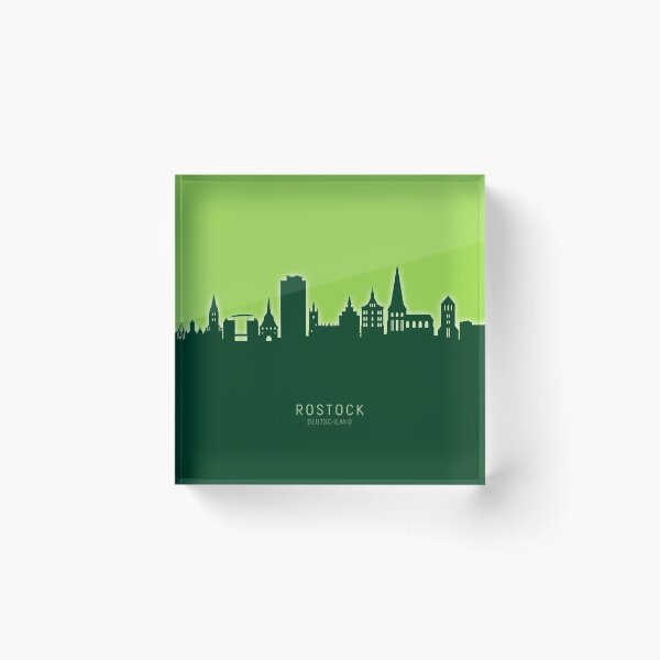 Item preview, Rostock Germany Skyline designed and sold by ArtPrints.