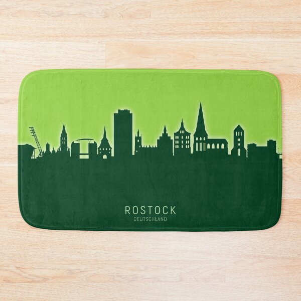 Item preview, Rostock Germany Skyline designed and sold by ArtPrints.
