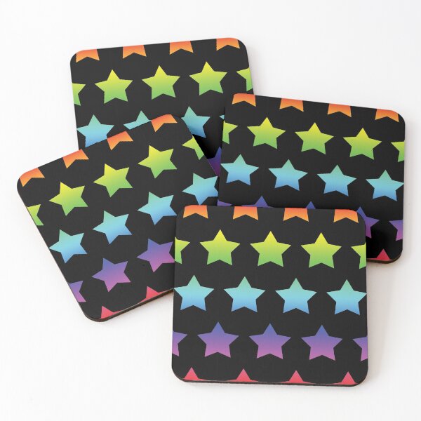 Item preview, Rainbow stars on black designed and sold by EvieWoj.