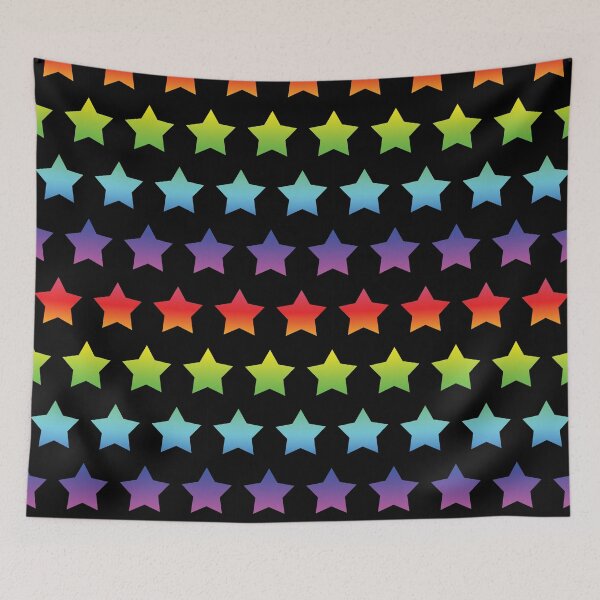 Item preview, Rainbow stars on black designed and sold by EvieWoj.