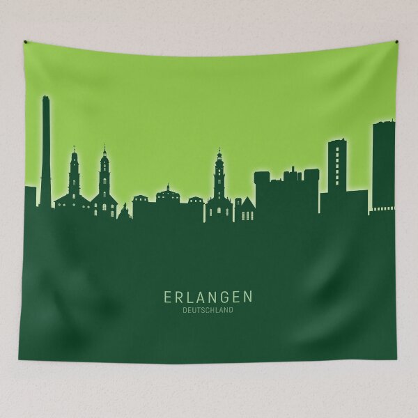 Item preview, Erlangen Germany Skyline designed and sold by ArtPrints.