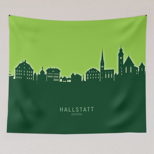 Item preview, Hallstatt Austria Skyline designed and sold by ArtPrints.