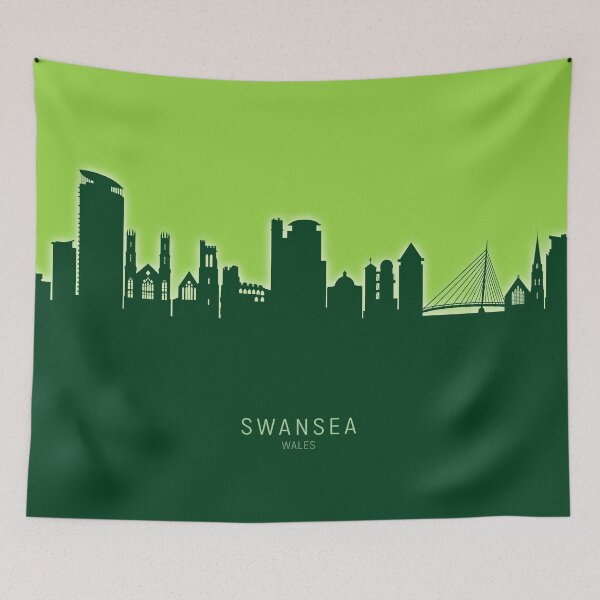 Item preview, Swansea Wales Skyline designed and sold by ArtPrints.