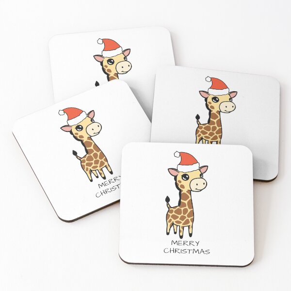 Item preview, Cute Giraffe Merry Christmas designed and sold by jakezbontar.