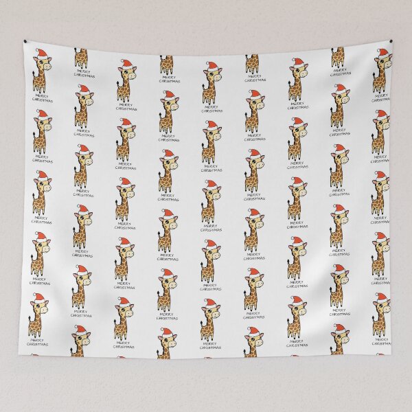 Item preview, Cute Giraffe Merry Christmas designed and sold by jakezbontar.