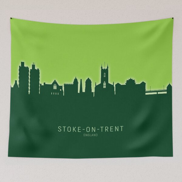 Item preview, Stoke-on-Trent England Skyline designed and sold by ArtPrints.