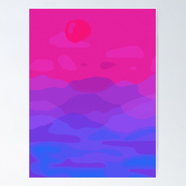 Item preview, Subtle Bi Flag Sunset designed and sold by starlitkingdom.