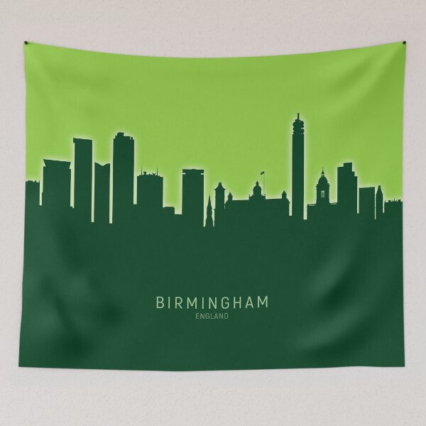 Aperçu de l'œuvre Birmingham England Skyline créée et vendue par ArtPrints.