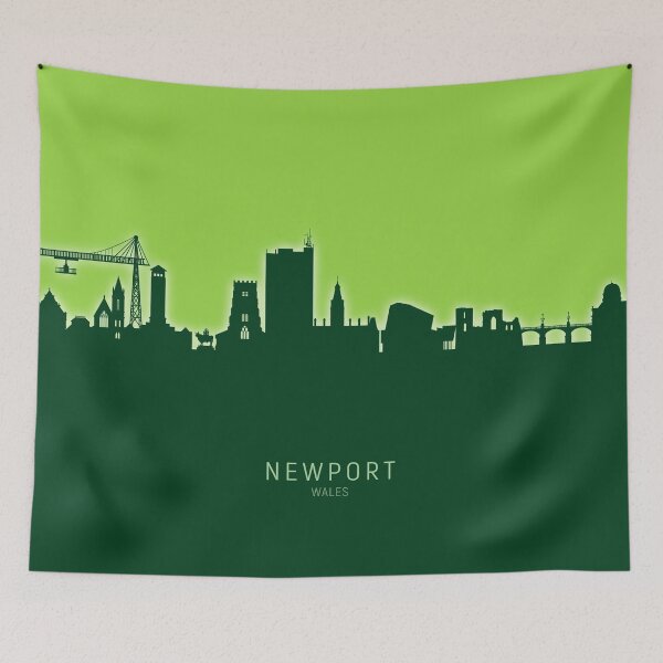 Artikelvorschau, Newport Wales Skyline entworfen und verkauft von ArtPrints.
