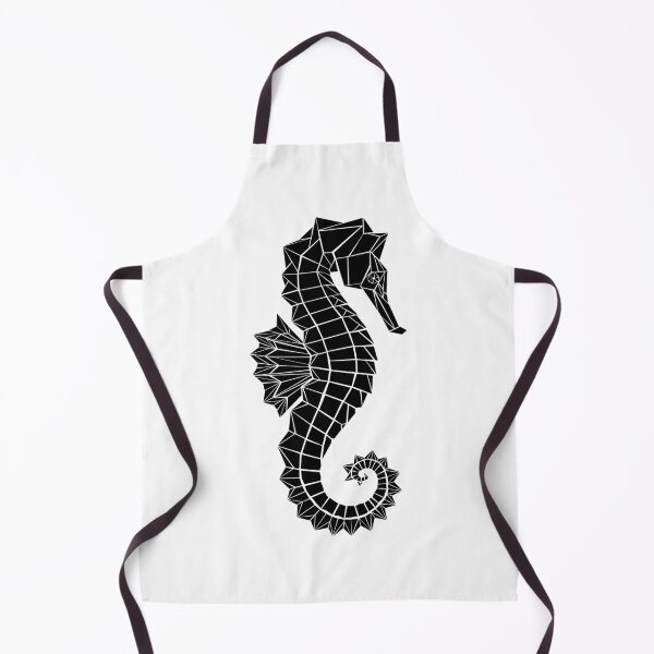 Item preview, Black Polygonal Seahorse designed and sold by Blackmoon9.