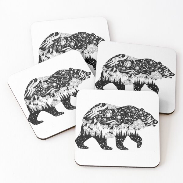 Item preview, Sketch Bear With Mountains Forest designed and sold by JTS STORE.