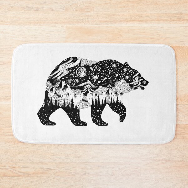 Item preview, Sketch Bear With Mountains Forest designed and sold by JTS STORE.