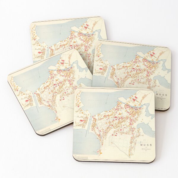 Item preview, Vintage Map of Moss Norway (1904) designed and sold by BravuraMedia.