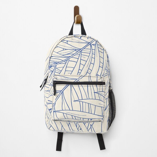Item preview, Blue pen tropical plants pattern texture. Colorful summer design designed and sold by baligaia.