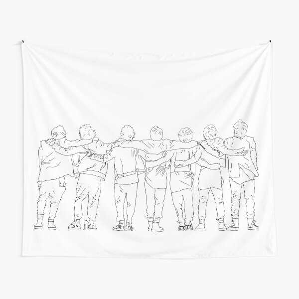 BTS Merchandise Kpop Wall Tapestry | BTS merch Tapestry for Bedroom, Home Decor, and Gift | 13 Different BTS Group and Solo Tapestries (Jungkook, V