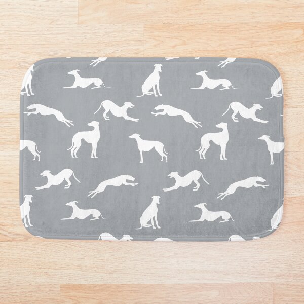 Item preview, Greyhound Silhouettes - White on A3A6AA designed and sold by GreytGraphicals.
