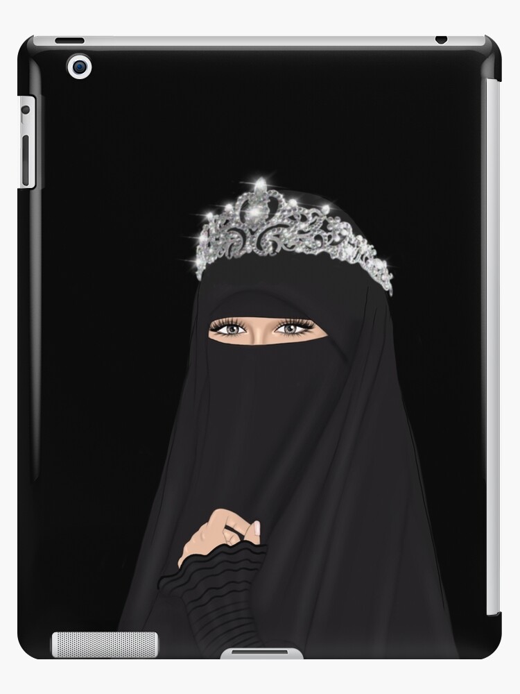 Beautiful Girl in Hijab Cartoon iPad Case & Skin for Sale by