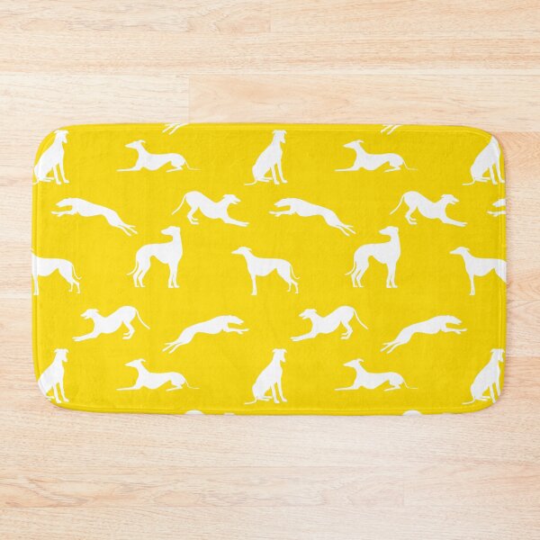 Item preview, Greyhound Silhouettes - White on FFDC00 designed and sold by GreytGraphicals.