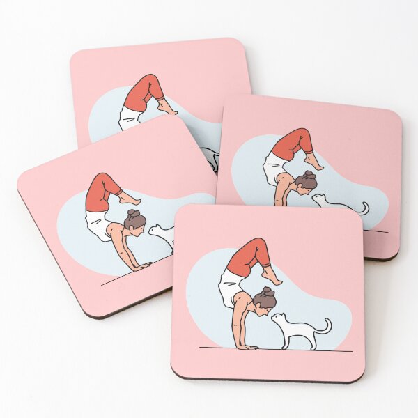 Item preview, YOGA PRACTICE WITH CAT Scorpion Handstand designed and sold by Trio's Stuff.