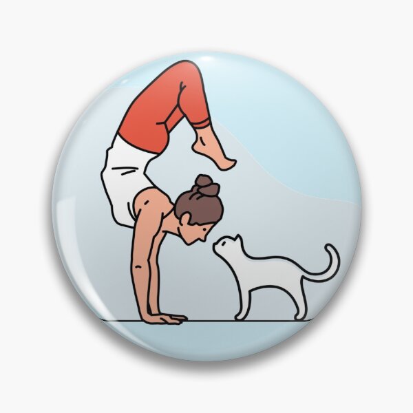 Item preview, YOGA PRACTICE WITH CAT Scorpion Handstand designed and sold by Trio's Stuff.