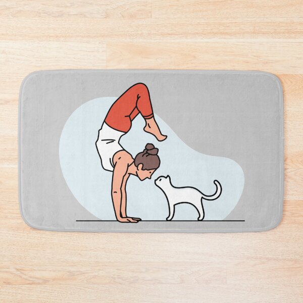 Item preview, YOGA PRACTICE WITH CAT Scorpion Handstand designed and sold by Trio's Stuff.