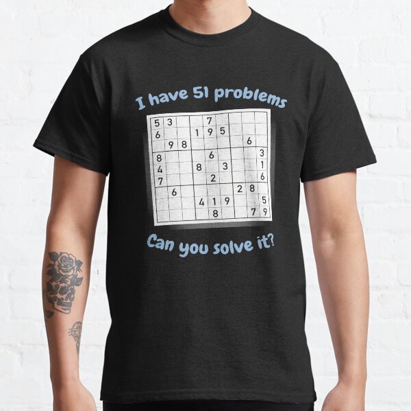 Item preview, I Have 51 Problems Sudoku Puzzle Japan designed and sold by MooonTees.