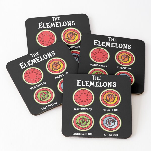 Item preview, The Elemelons Watermelon Fire Earth designed and sold by MooonTees.
