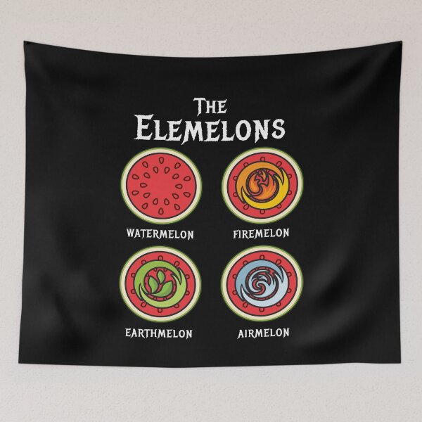 Item preview, The Elemelons Watermelon Fire Earth designed and sold by MooonTees.