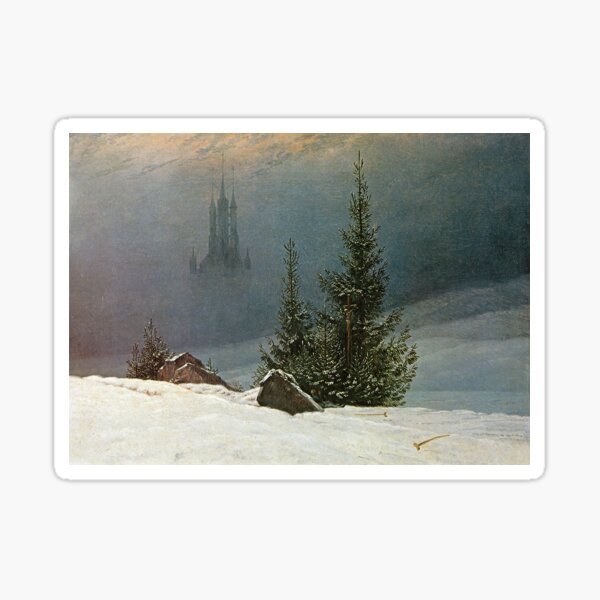 Item preview, Winter landscape with church - Caspar David Friedrich designed and sold by TemporaryArt.
