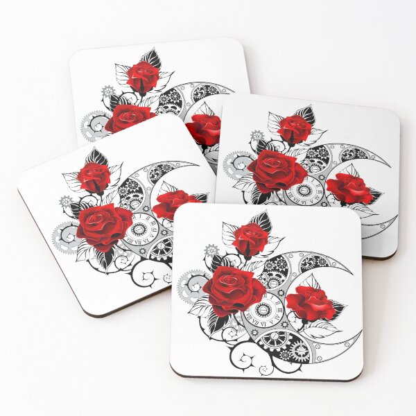 Item preview, Mechanical Crescent with Red Roses designed and sold by Blackmoon9.