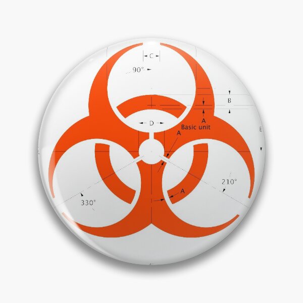 Item preview, Biohazard warning sign with dimensions designed and sold by Rupert Russell.