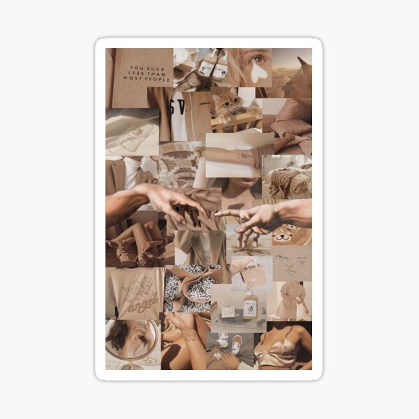 Brown Collage Kit Brown/beige/tan Aesthetic Wall Collage Kit 