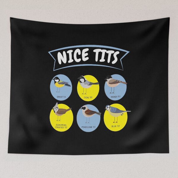 Item preview, Nice Tits Bird Birds Watching Tit Nature designed and sold by MooonTees.