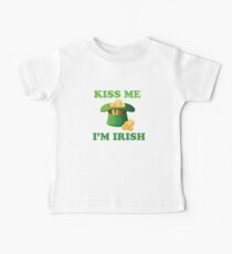 Kiss Me Im Irish Hat St Patricks Day Baby Tee