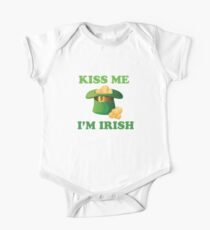 Kiss Me Im Irish Hat St Patricks Day One Piece - Short Sleeve