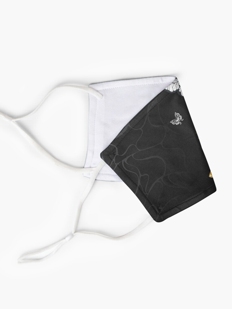 Alternate view of Gold and White Butterflies Mask