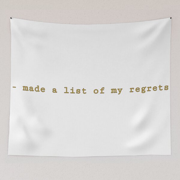 Item preview, List of Regrets  designed and sold by K Studios.