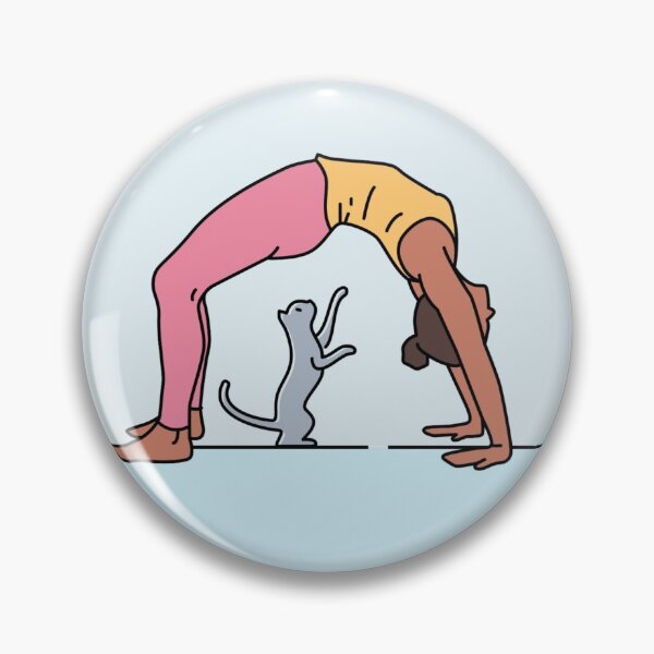 Item preview, YOGA PRACTICE WITH CAT Wheel Pose designed and sold by Trio's Stuff.