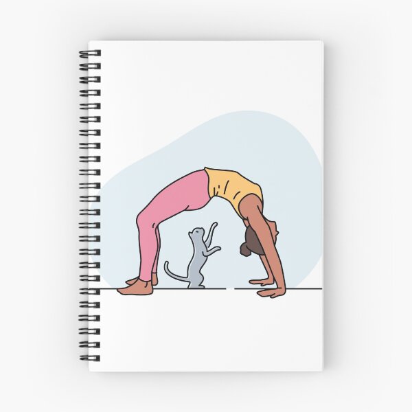 Item preview, YOGA PRACTICE WITH CAT Wheel Pose designed and sold by Trio's Stuff.