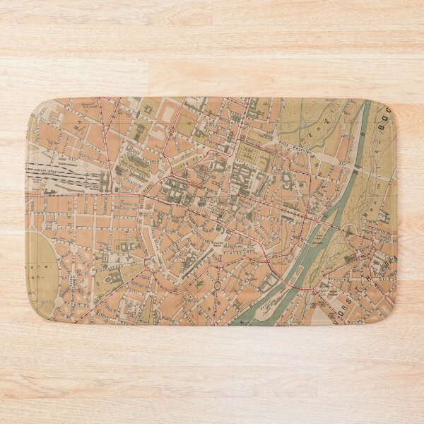 Item preview, Vintage Map of Munich Germany (1890) designed and sold by BravuraMedia.