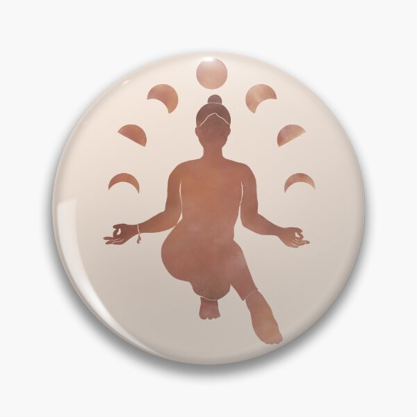 Item preview, Minimalist Style | Yoga Girl Silhouette and Moon Phases | Watercolor in Copper designed and sold by Bloomandflo.