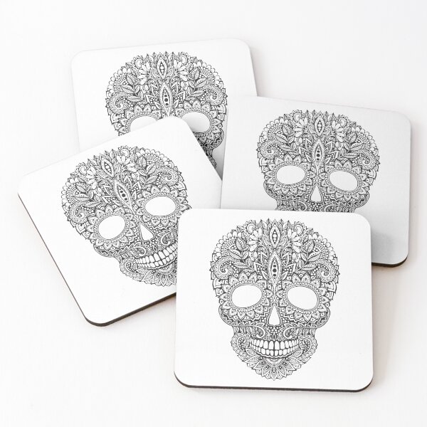 Item preview, Hand Drawn Ornate Skull designed and sold by JTS STORE.