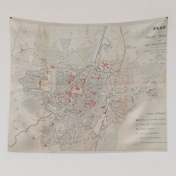 Item preview, Vintage Map of Munster Germany (1864) designed and sold by BravuraMedia.