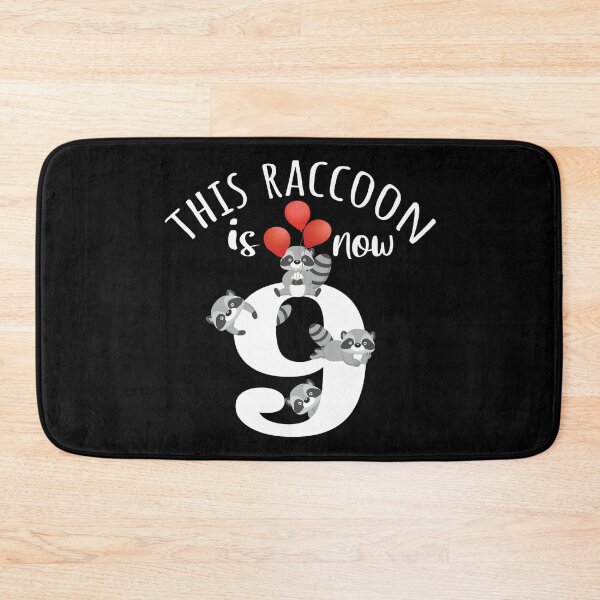 Item preview, This Raccoon Is Now 9 Years Old 9th Birthday Racoon Party print designed and sold by Grabitees.